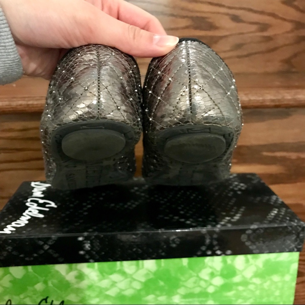 SAM EDELMAN Calypso Boa Ballet Flats Pewter 8.5 - Picture 5 of 6